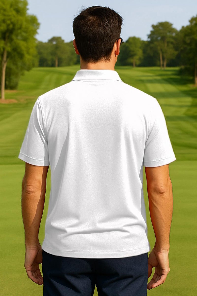 Opna Mens Dry-Fit Golf Polo Shirts,White,Large - Image 3